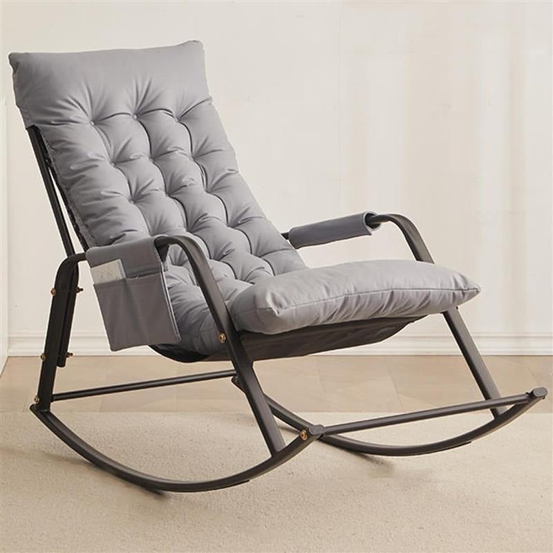 Modern Rocking Chair with Padded Cushion Seat Small | Metal Rocking Chair Small