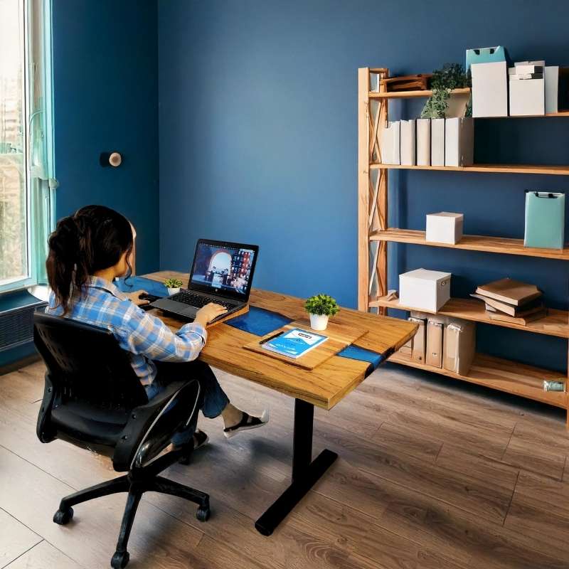 Aqua Flow height adjustable sit and stand desk | Electric Desk