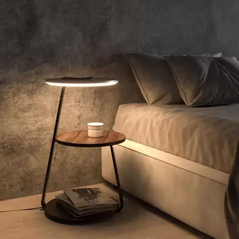 Modern Bedside Table with LED Light | Premium Minimal Nightstand