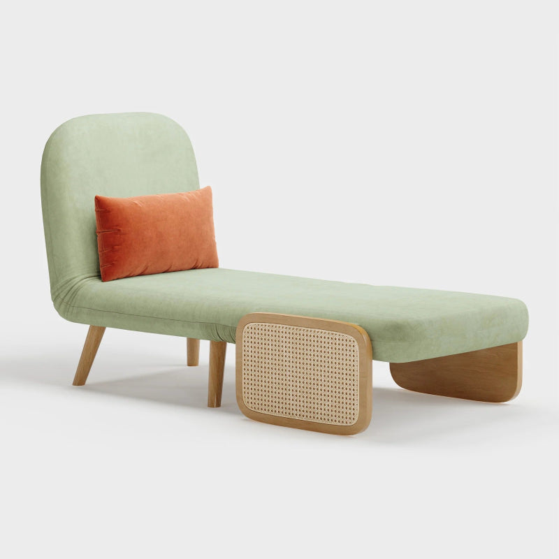 Green Chaise Longue | Convertible Green Single Sofa Cum Bed