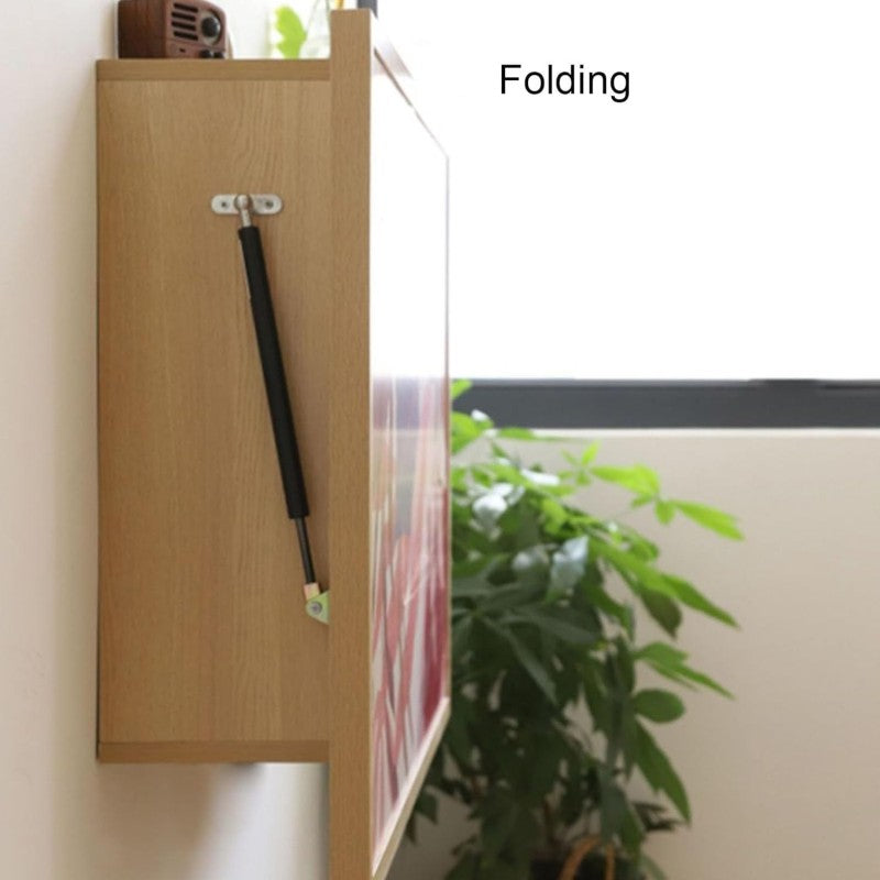 Acacia Wood Wall Mounted Fold Drop Down Desk/Table for Home & Office